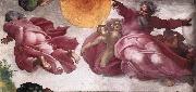 Michelangelo Buonarroti Creation of the Sun, Moon, and Plants Spain oil painting artist